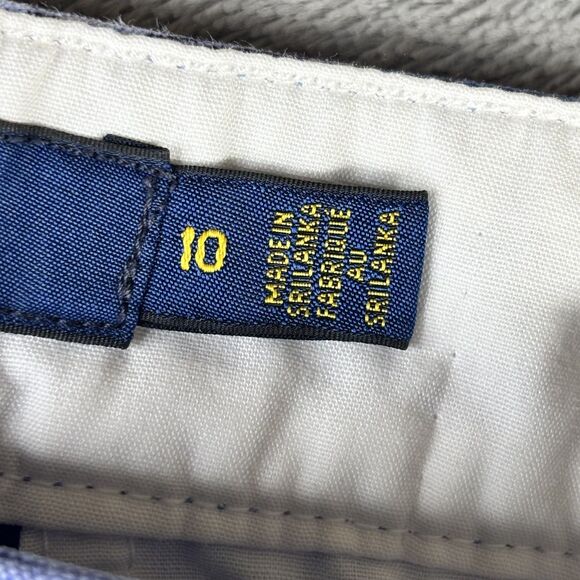 Polo Ralph Lauren Shorts Womens 10 Blue Plaid Linen Blend Preppy Classic Summer - Picture 5 of 12